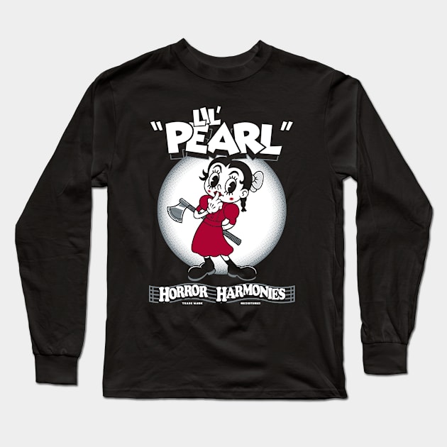 Lil Pearl - Vintage Cartoon Gothic Horror Long Sleeve T-Shirt by Nemons